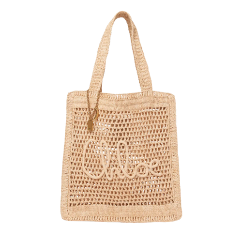 Chloé Summer Banana Tote Bag in Raffia