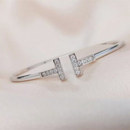 Bracelet T Wire Diamants TF Silver
