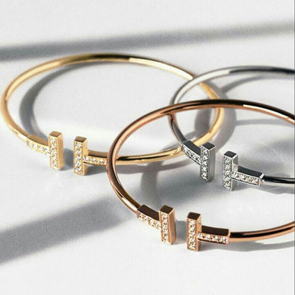 Bracelet T Wire Diamants TF Gold