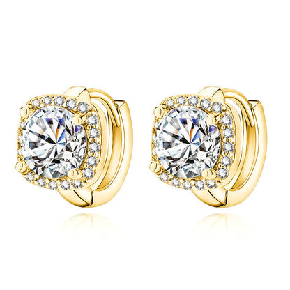 Nadine square earrings | Gold
