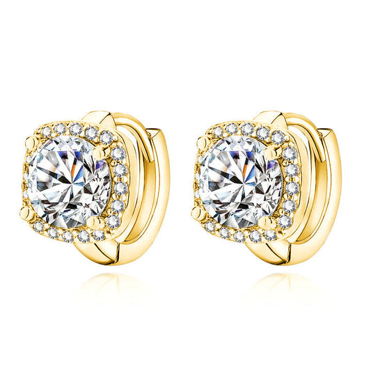 Nadine square earrings | Gold