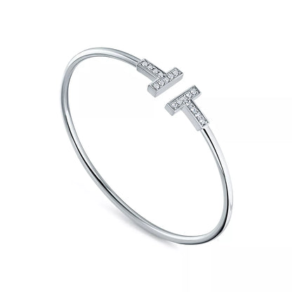 Bracelet T Wire Diamants TF Silver